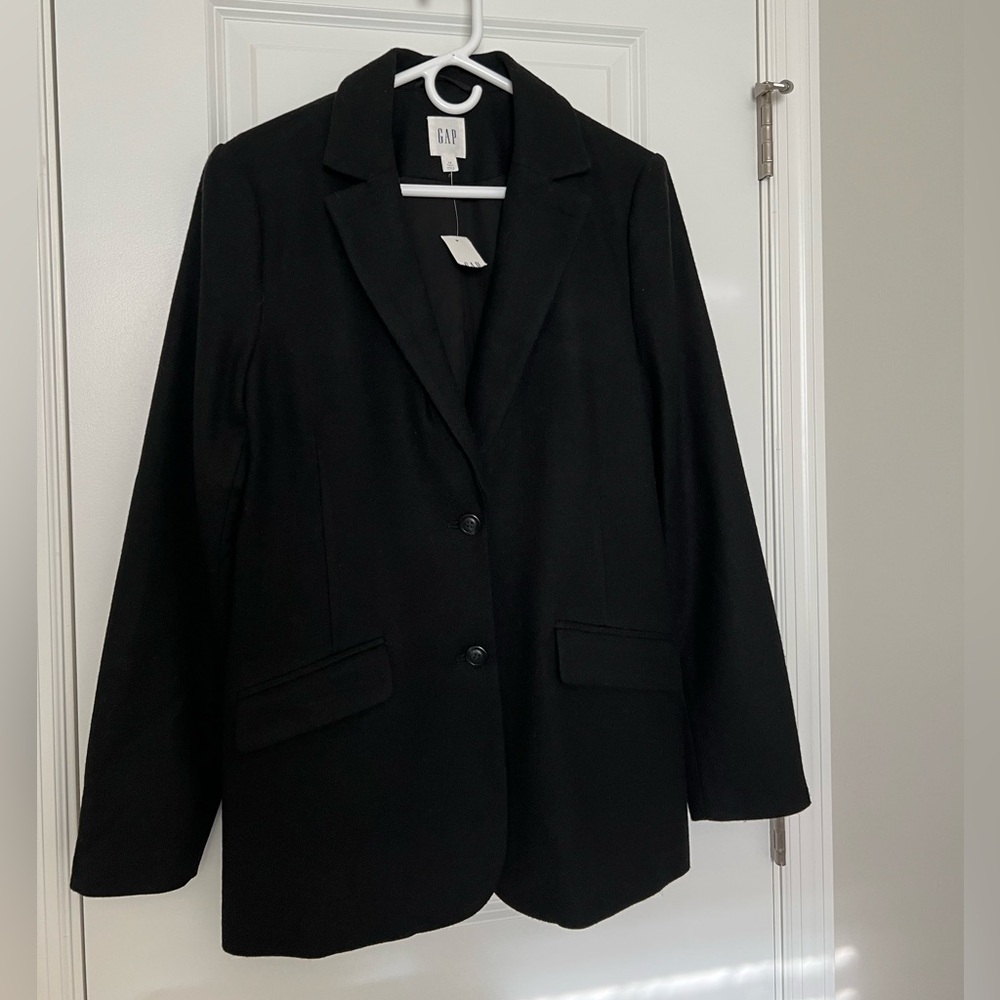 GAP Tall Black Wool Blazer NWT size 10 Tall